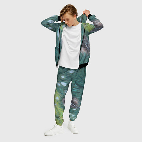 Мужской костюм Сова среди подснежников / 3D-Черный – фото 3