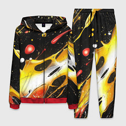 Костюм мужской Текстура краска, цвет: 3D-красный