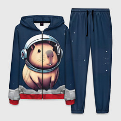 Костюм мужской Капибара космонавт в космосе, цвет: 3D-красный