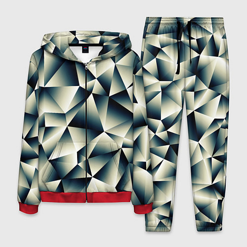 Мужской костюм Осколки льда / 3D-Красный – фото 1