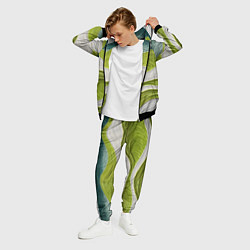 Костюм мужской Лаймовые волны, цвет: 3D-черный — фото 2