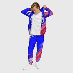 Костюм мужской Герб России на фоне цветов флага синий, цвет: 3D-красный — фото 2
