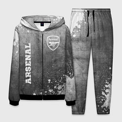 Костюм мужской Arsenal - grey gradient вертикально, цвет: 3D-черный