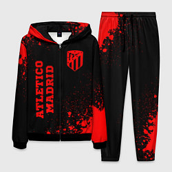 Костюм мужской Atletico Madrid - red gradient вертикально, цвет: 3D-черный