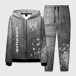 Костюм мужской Watch Dogs - grey gradient вертикально, цвет: 3D-черный