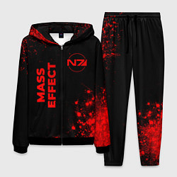 Костюм мужской Mass Effect - red gradient вертикально, цвет: 3D-черный