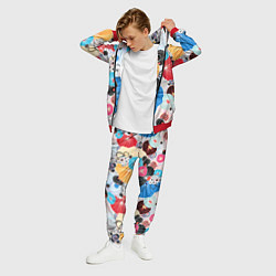 Костюм мужской Цветы - абстрактные узоры, цвет: 3D-красный — фото 2