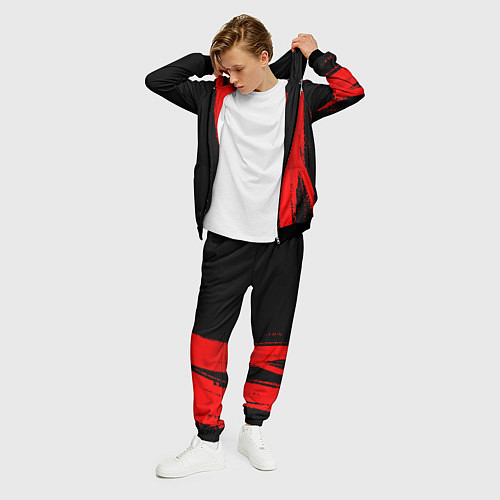 Мужской костюм West Ham - red gradient по-вертикали / 3D-Черный – фото 3