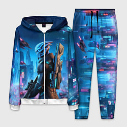 Костюм мужской Mass Effect - neon glow fantastic, цвет: 3D-белый