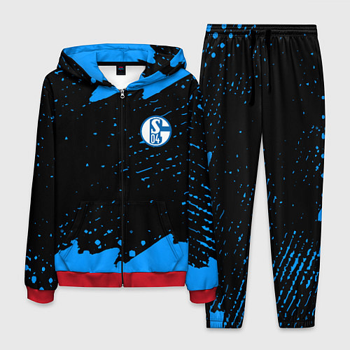 Мужской костюм Schalke 04 fc blue color / 3D-Красный – фото 1