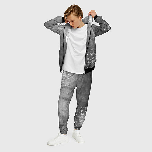 Мужской костюм Borussia - grey gradient вертикально / 3D-Черный – фото 3