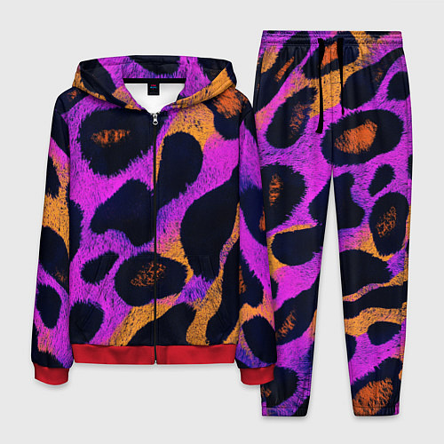 Мужской костюм Неоновый леопардовый узор / 3D-Красный – фото 1