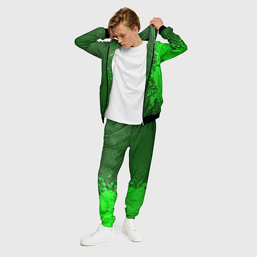 Мужской костюм Benfica - green gradient по-вертикали / 3D-Черный – фото 3