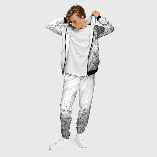 Мужской костюм Ajax - white gradient по-вертикали / 3D-Черный – фото 3