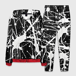 Костюм мужской Брызги белой краски, цвет: 3D-красный