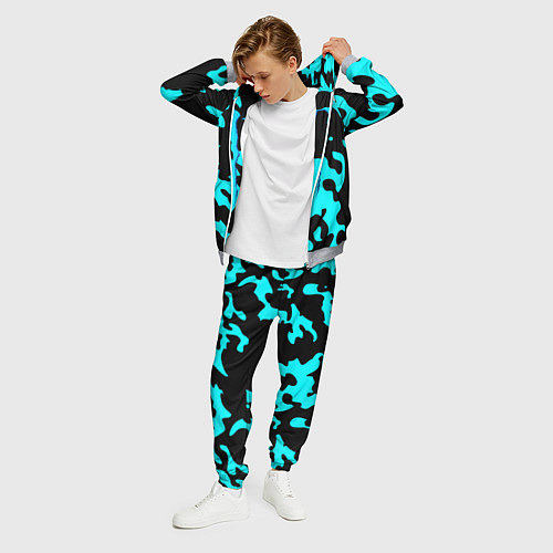 Мужской костюм Monster energy камуфляж голубой / 3D-Меланж – фото 3