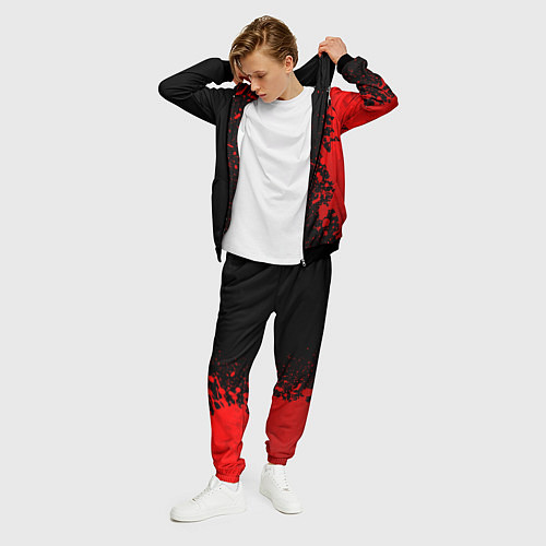 Мужской костюм Rainbow Six - red gradient по-вертикали / 3D-Черный – фото 3