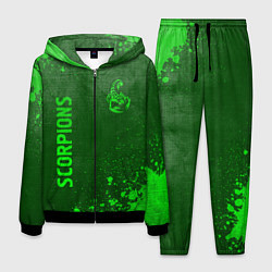 Костюм мужской Scorpions - green gradient вертикально, цвет: 3D-черный