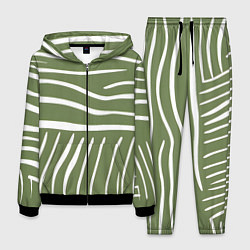 Костюм мужской Полоски зеленой зебры, цвет: 3D-черный