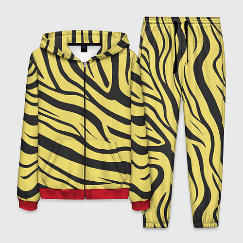 Мужской костюм Светлый тигровый паттерн / 3D-Красный – фото 1