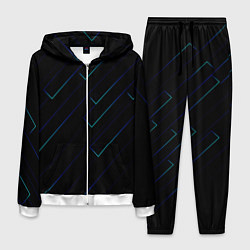 Костюм мужской Color blue black, цвет: 3D-белый