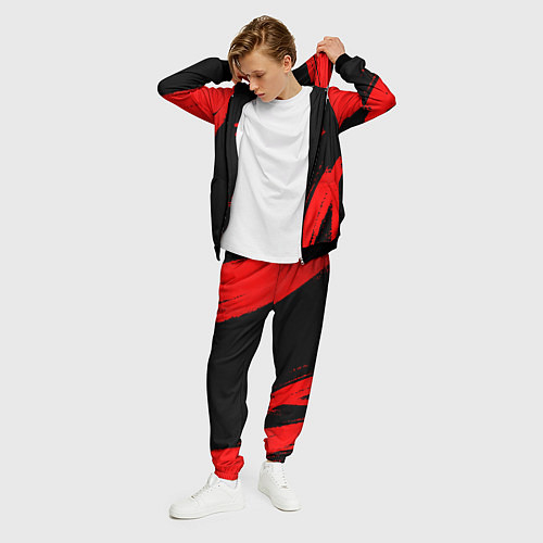 Мужской костюм Akira - red gradient вертикально / 3D-Черный – фото 3