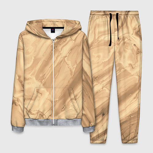 Мужской костюм Бежевая текстура каменная мрамор / 3D-Меланж – фото 1