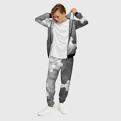 Мужской костюм The Last Of Us - grey gradient вертикально / 3D-Черный – фото 3