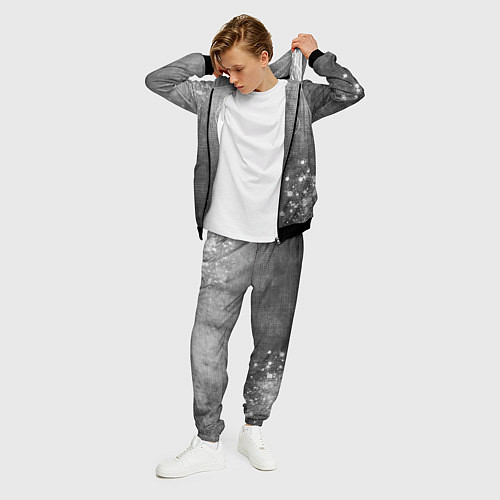 Мужской костюм Porto - grey gradient вертикально / 3D-Черный – фото 3