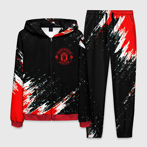 Мужской костюм Манчестер краски штрихи / 3D-Красный – фото 1