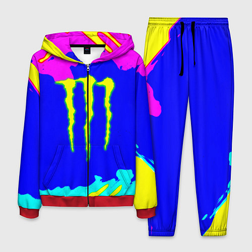 Мужской костюм Monster energy краски цветные / 3D-Красный – фото 1