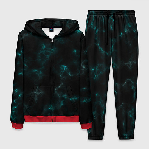 Мужской костюм Color black turquoise / 3D-Красный – фото 1