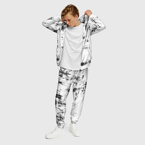 Мужской костюм Color black and white / 3D-Белый – фото 3