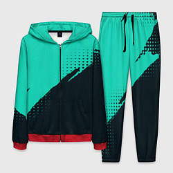 Костюм мужской Color black light blue, цвет: 3D-красный