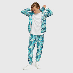 Костюм мужской Летний узор с ракушками и морскими звездами, цвет: 3D-белый — фото 2