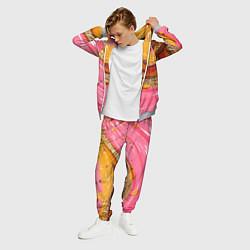 Костюм мужской Желтые и розовые волны текстура, цвет: 3D-меланж — фото 2