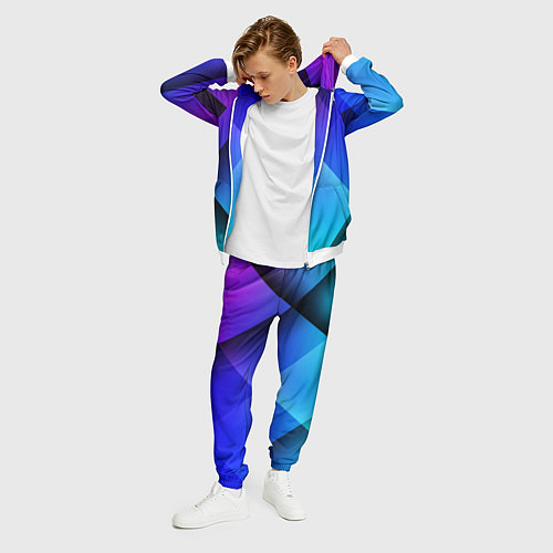 Мужской костюм Color blue / 3D-Белый – фото 3