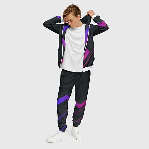 Мужской костюм Color black line / 3D-Белый – фото 3