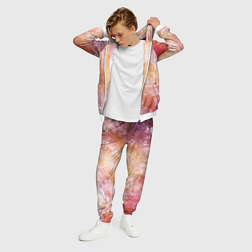 Мужской костюм Абстракция - atomic gold / 3D-Белый – фото 3