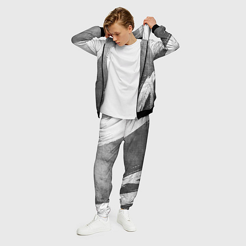 Мужской костюм Ajax - grey gradient вертикально / 3D-Черный – фото 3