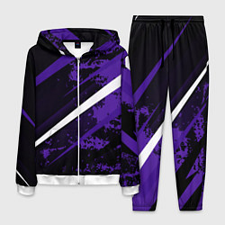 Мужской костюм Color black purple line