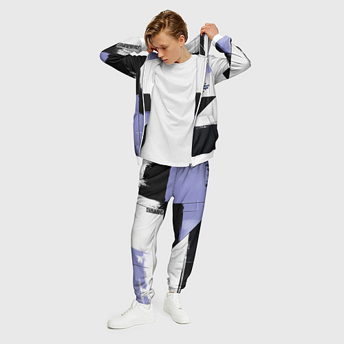 Мужской костюм Плавание спортивное / 3D-Белый – фото 3