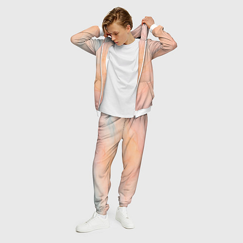 Мужской костюм Нежный персиковый / 3D-Белый – фото 3