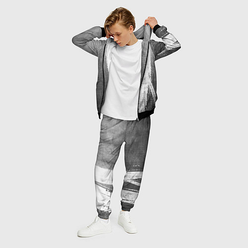 Мужской костюм Leeds United - grey gradient по-вертикали / 3D-Черный – фото 3