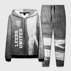 Костюм мужской Leeds United - grey gradient по-вертикали, цвет: 3D-черный