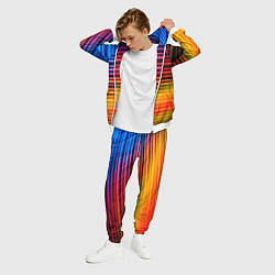 Костюм мужской Полосатый градиент, цвет: 3D-белый — фото 2