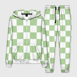 Костюм мужской Квадраты зелёные, цвет: 3D-белый