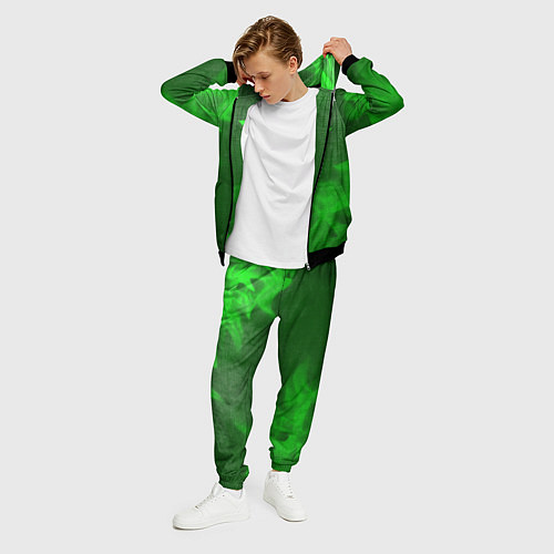 Мужской костюм The Last Of Us - green gradient вертикально / 3D-Черный – фото 3