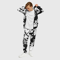 Костюм мужской Чёрный с белой абстракцией, цвет: 3D-черный — фото 2