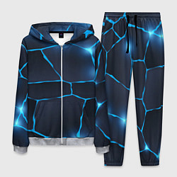 Костюм мужской Неоновый космический фон потрескавшееся земля, цвет: 3D-меланж